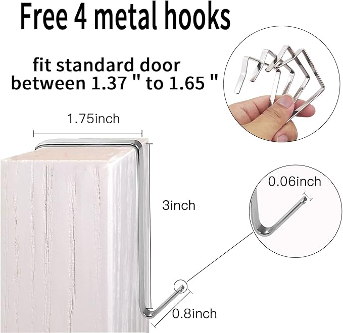 2 Pack Extra Large Hanging Over Door Shoe Organizers,closet shoe organizer shoe rack organizer shoe storage,12+6 Crytal Pockets,8Hooks,black (59"x 21.6")