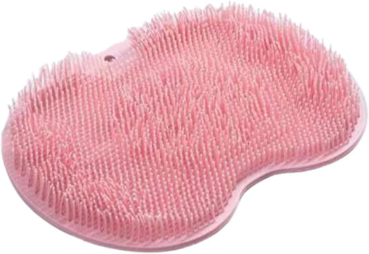 Garosa Silicone Foot Scrub Brush for and Massaging Feet with Bottom Suction Cup, for Remove Dead Skin and Full Body Use (Pink)