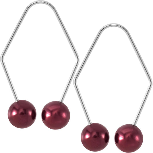 2pcs Natural Dimple Maker for Cheeks, Dark-Red Facial Muscle Dimple Trainer Shaper Exerciser Tools for Beautiful Smile
