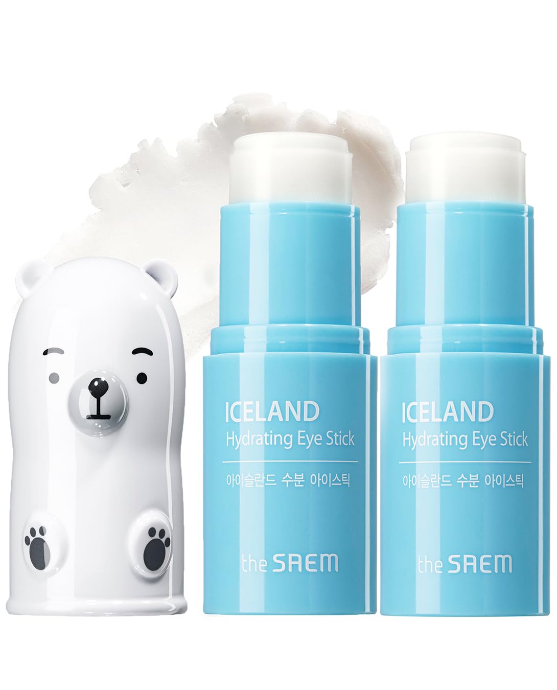 THESAEM Iceland Hydrating Eye Stick - Cooling Eye Balm - Dark Circles & Puffiness â Under Eye Treatment - Reduce Wrinkles and Moisturizing - Minimize Dark & Puffy Eyes - Aqua Scent, 0.24oz 2 Pack