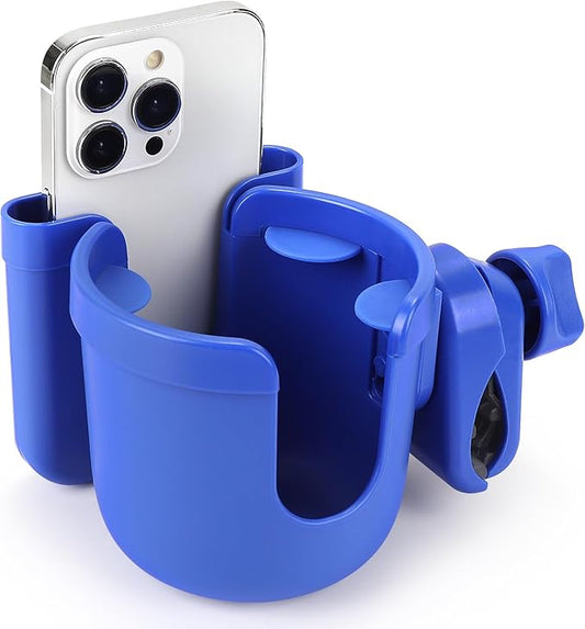 Accmor 2-in-1 Walker Cup Holder with Phone Holder, Wheelchair Cup Holder, Rollator Cup Holder, Cup Phone Holder for Walker, Wheelchair, Rollator, Mobility Scooter