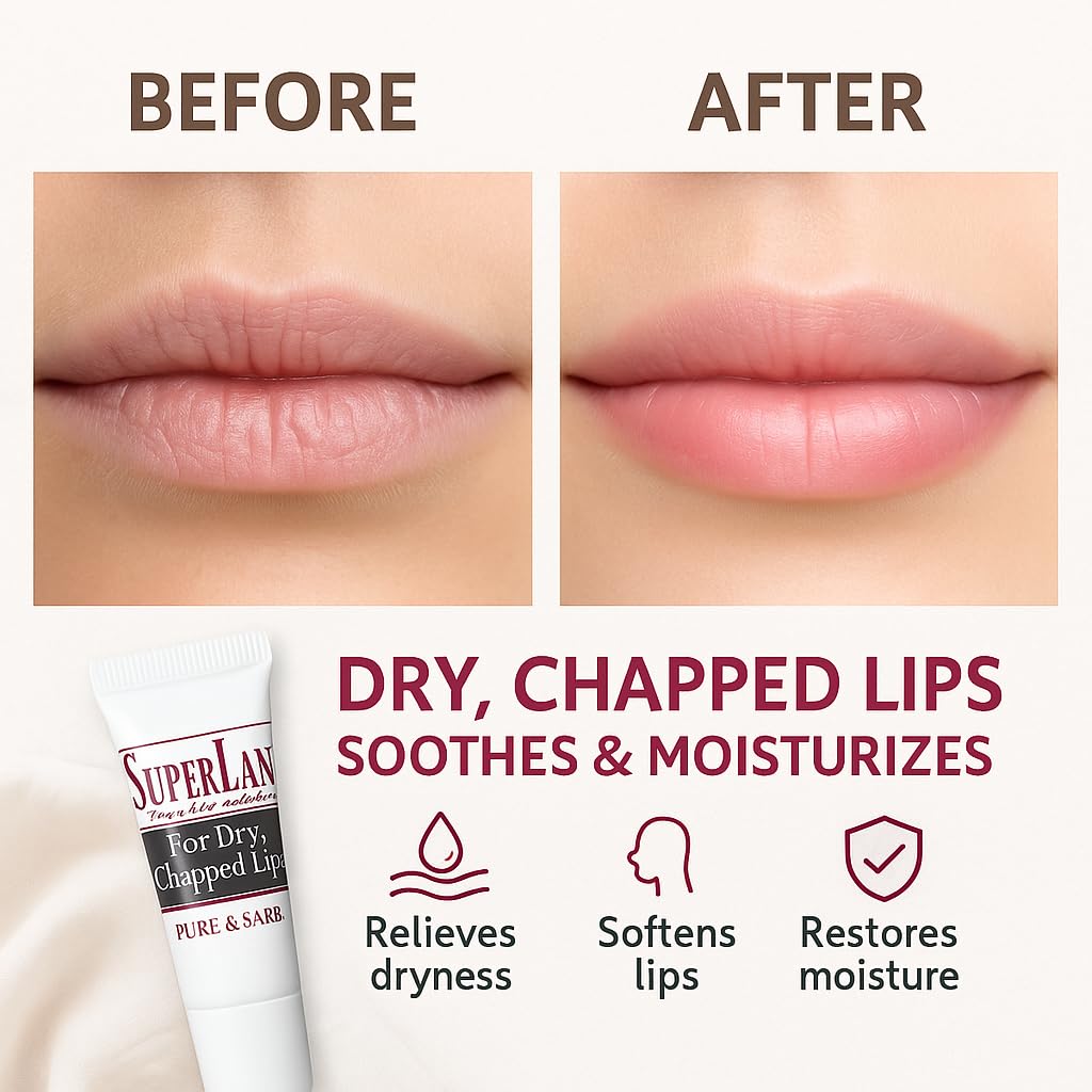 Lanolin Lip Balm 2 pack - Organic Lip Repair for Hot/Dry Weather - Natural nipple cream - Moisturizer for cracked lips - Hydrating lip care - Ultra pure jojoba oil - Chapstick For Men & Women 0.70 Oz