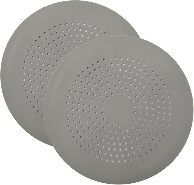 2-Pack Drain Hair Catcher Durable Silicone Hair Stopper Shower Drain Covers Easy to Install and Clean Suit for Bathroom Bathtub and Kitchenï¼Greyï¼