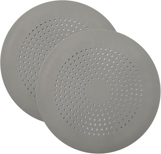 2-Pack Drain Hair Catcher Durable Silicone Hair Stopper Shower Drain Covers Easy to Install and Clean Suit for Bathroom Bathtub and Kitchenï¼Greyï¼