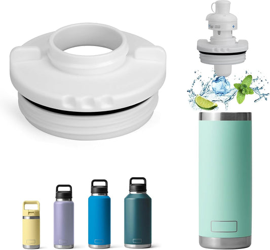 YOUSHARES Tumbler Adapter Compatible with YETI Rambler Bottle to Cirkul Flavor Cartridge, Food-Grade Water Bottle Accessories for Yeti Cup 12, 18, 26, 36, 46, 64 Oz