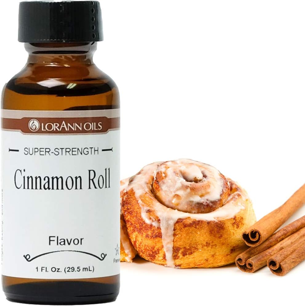 LorAnn Oils Super Strength Flavoring - Used For Candy Making, Flavoring Extracts, Baking, Hard Candy, and Flavor Oils - Bold, Natural Flavors 4X Stronger Than Extracts - Cinnamon Roll, 1 fl oz