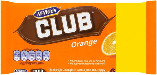 McVities Club Orange 6pk (Pack of 6)