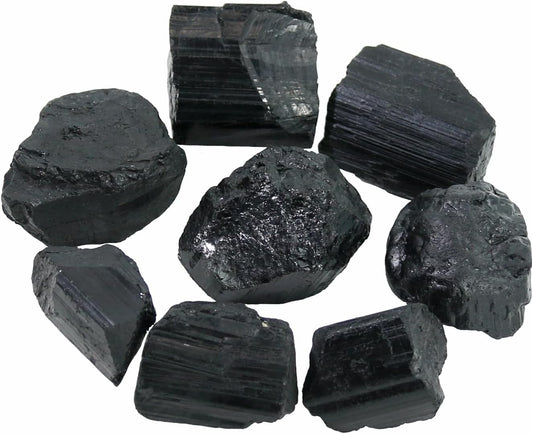 Raw Black Tourmaline Crystals Bulk, Real Gemstones and Crystals, Rocks and Minerals, Healing Crystals, Quartz Crystals and Healing Stones, Cuarzos Originales De Energia Y Piedras(1LB)