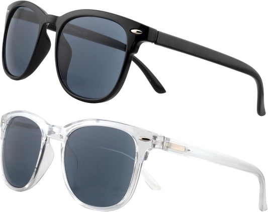Reader Sunglasses for Men Women 2 Pack Full Lens Tinted Sun Reading Glasses Unisex UV400 Protection Not Bifocal