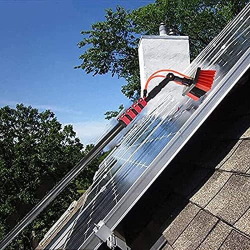 Water Fed Pole Kit,Water Fed Telescopic Brush with 20m Hose,Window and Solar Panel Cleaning Pole Telescopic Brush,Professional Washing Equipment Tool Solution,Brushhead35cm-3.6m/12FT