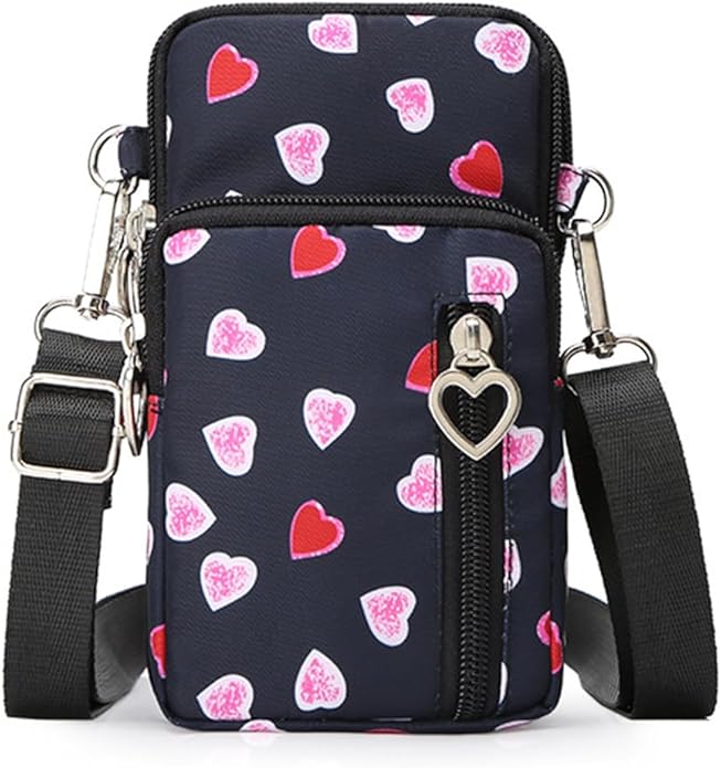JANKS Small Crossbody Bag for Women - Mini Phone Purses with Crossbody Strap and Wallet - Nylon Arm Bag