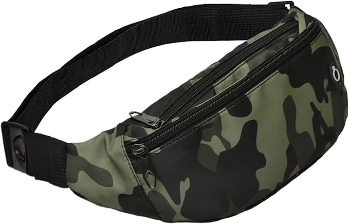 Fanny Packs for Men and Women, Waterproof Sports Waist Pack Bag for Travel Hiking Running Hands-free