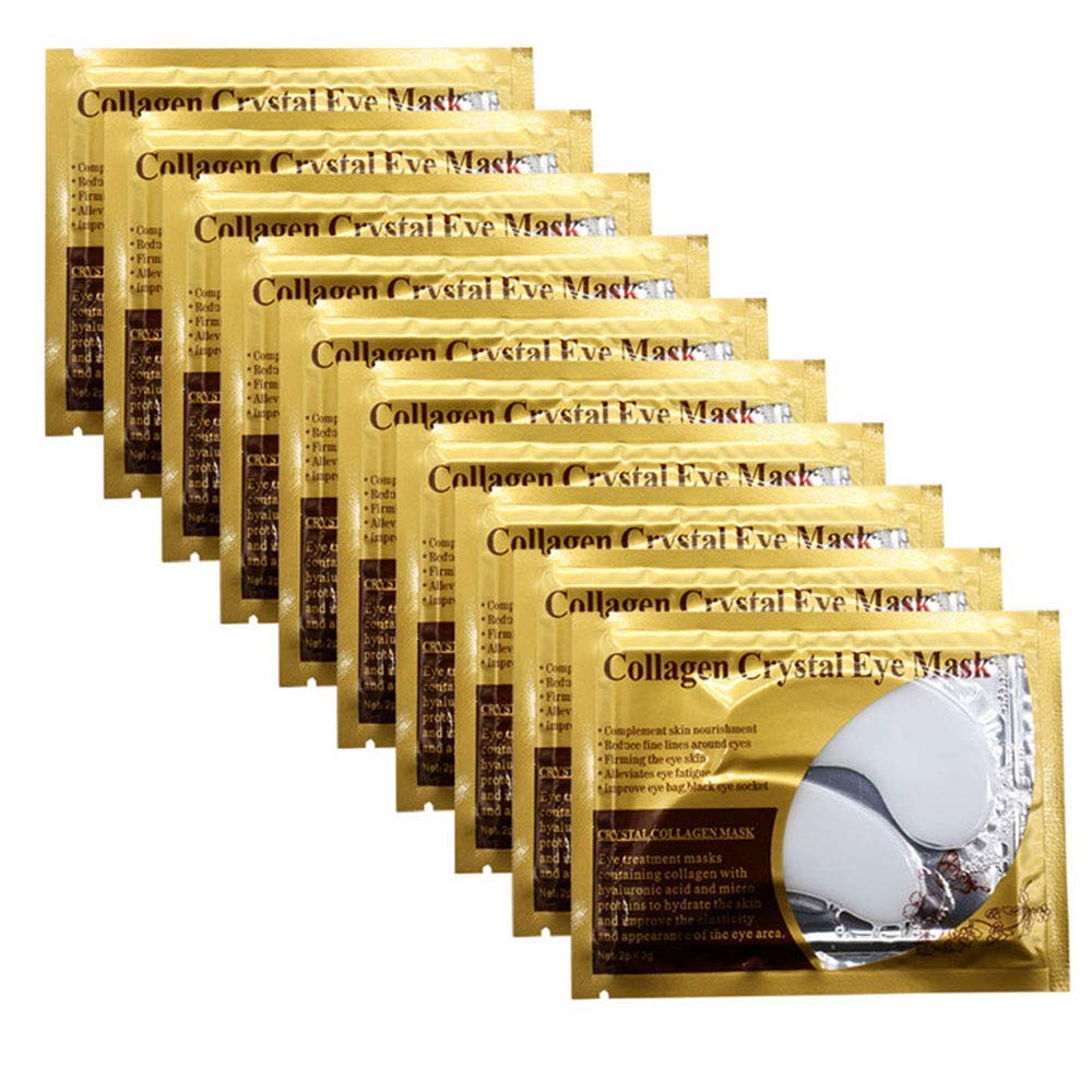 Permotary 30 Pairs Gel Collagen Eye Pads,Crystal Collagen Under Eye Mask for Moisturizing,Reducing Fine Lines&Dark Circles& Puffy Eyes Under Eye Patch for Women Men, White