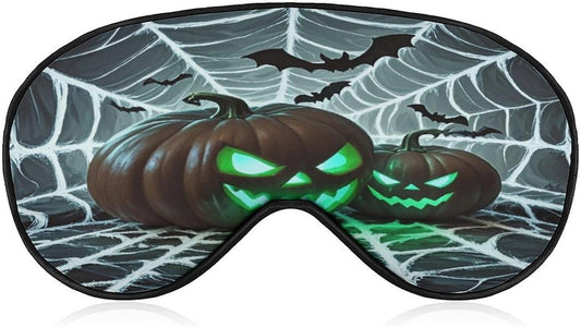 Green Pumpkin Sleep Mask for Women Men Soft Breathable Eye Masks Light Blocking Sleeping Mask for Side Sleeper Eye Cover Night Blindfold Sleep Shade Cover for Sleeping Travel Nap
