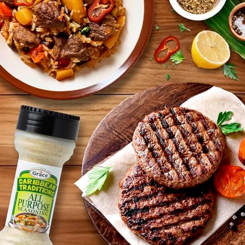 Grace Caribbean Tradition All Purpose Seasoning - 2 Pack - All Spices & Seasonings for Cooking - A Complete Veggie Blend - The Best Jamaican Mediterranean Spices For Cooking With Complete Spice Blend Flavor of The Caribbean