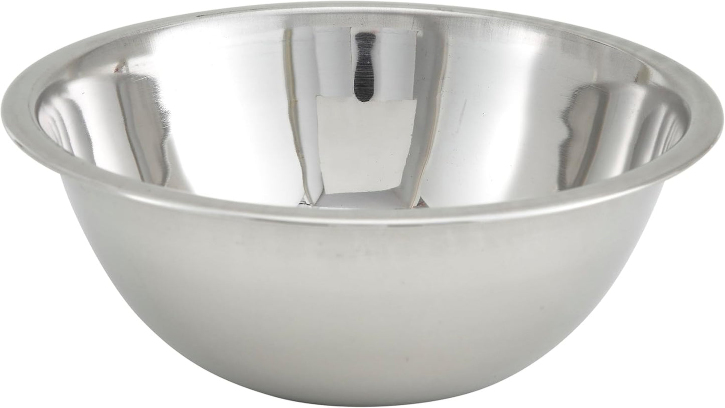 Winco 3 Quart Heavy-Duty Stainless Steel Mixing Bowl
