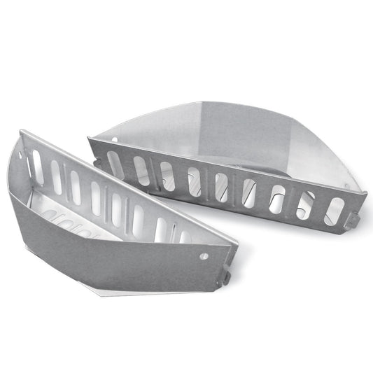 Weber Char-Basket Charcoal Briquet Holders (Set of 2) â Aluminized Steel, CorrosionâResistant Fuel Baskets for Indirect Grilling, Fits Weber 18" and Larger Charcoal Grills