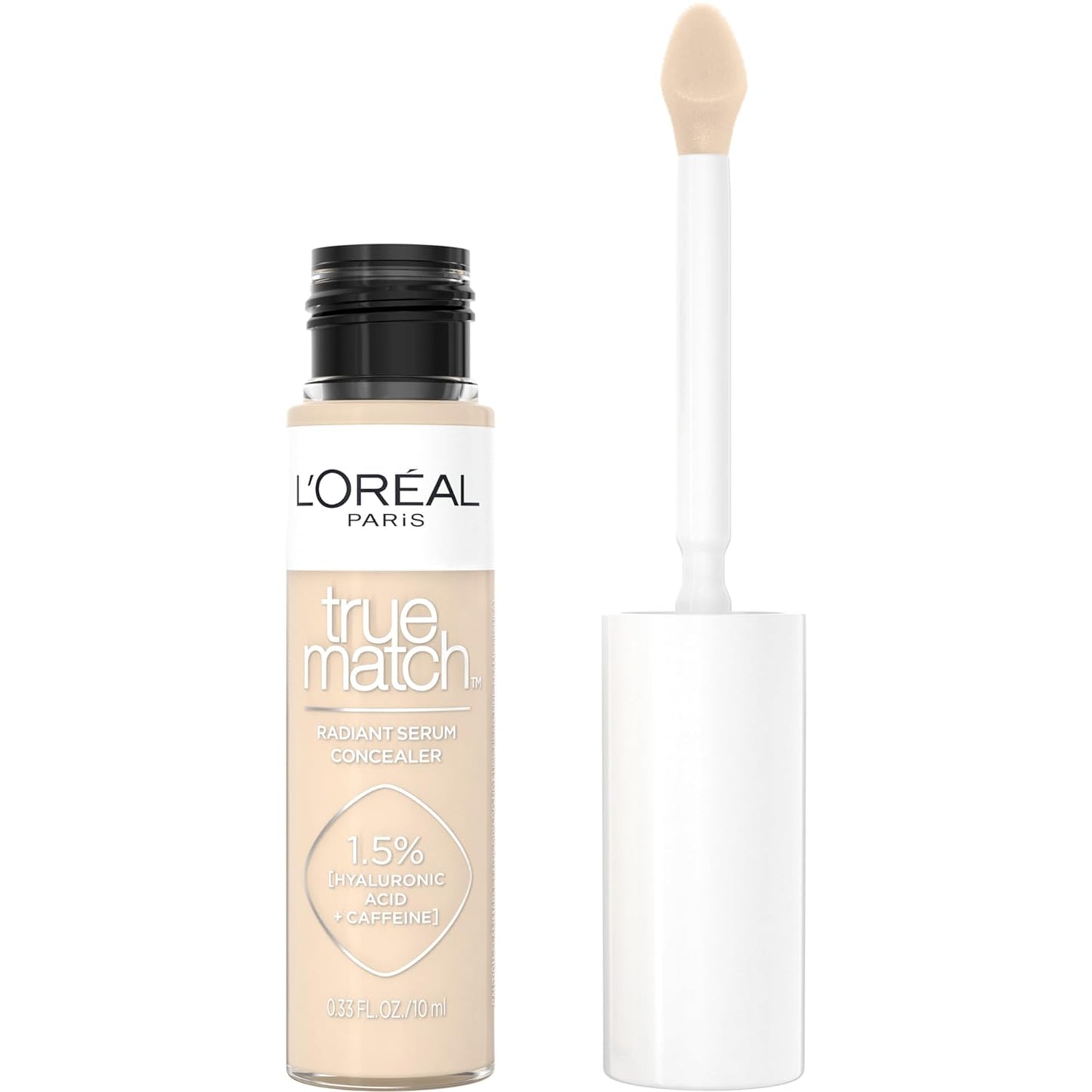 LâOrÃ©al Paris True Match Radiant Serum Concealer, Brightening Under Eye Concealer Make Up with 1.5% Hyaluronic Acid and Caffeine, C2, 0.33 Oz