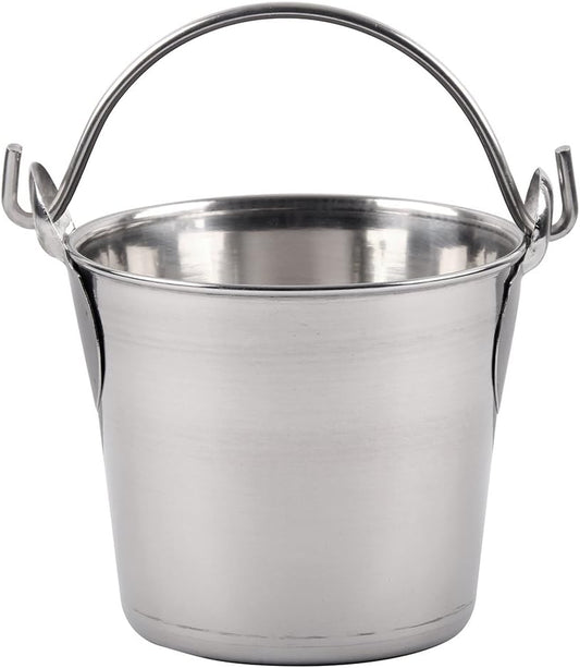 Lindy's 1-Quart Stainless Steel Bucket, Durable Seamless Bucket for Many Home Tasks, Carry Water or Milk, Fill with Food, Use as a Flower Pot, Cleaning Bucket, Table Centerpiece and Much More