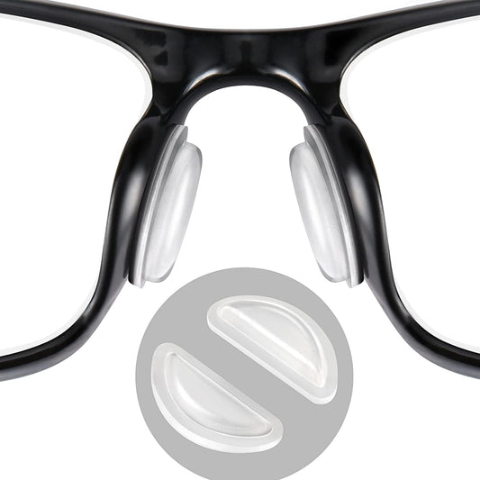 20 Pairs (Clear) SURMAP Eyeglass Nose Pads, Comfort Soft Silicone Glasses Nose Pad, Anti-Slip Heighten Air Chamber Glasses Grips for Eyeglasses and Sunglasses, Adhesive with Sticky Backing