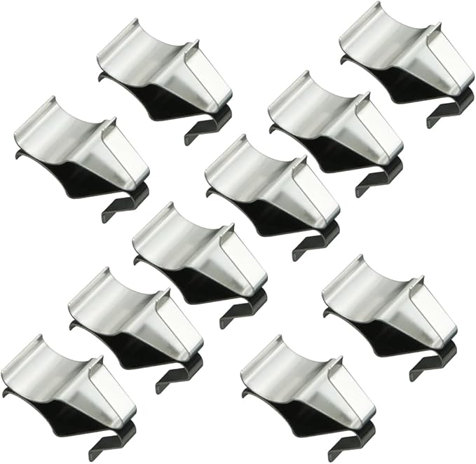 Stainless Steel Siding Hangers, Set of 16, Heavy Duty, Rust-Resistant, Low Profile, Hold Up to 12Lbs, No Drill Siding Clips for Horizontal Vinyl Siding (16)