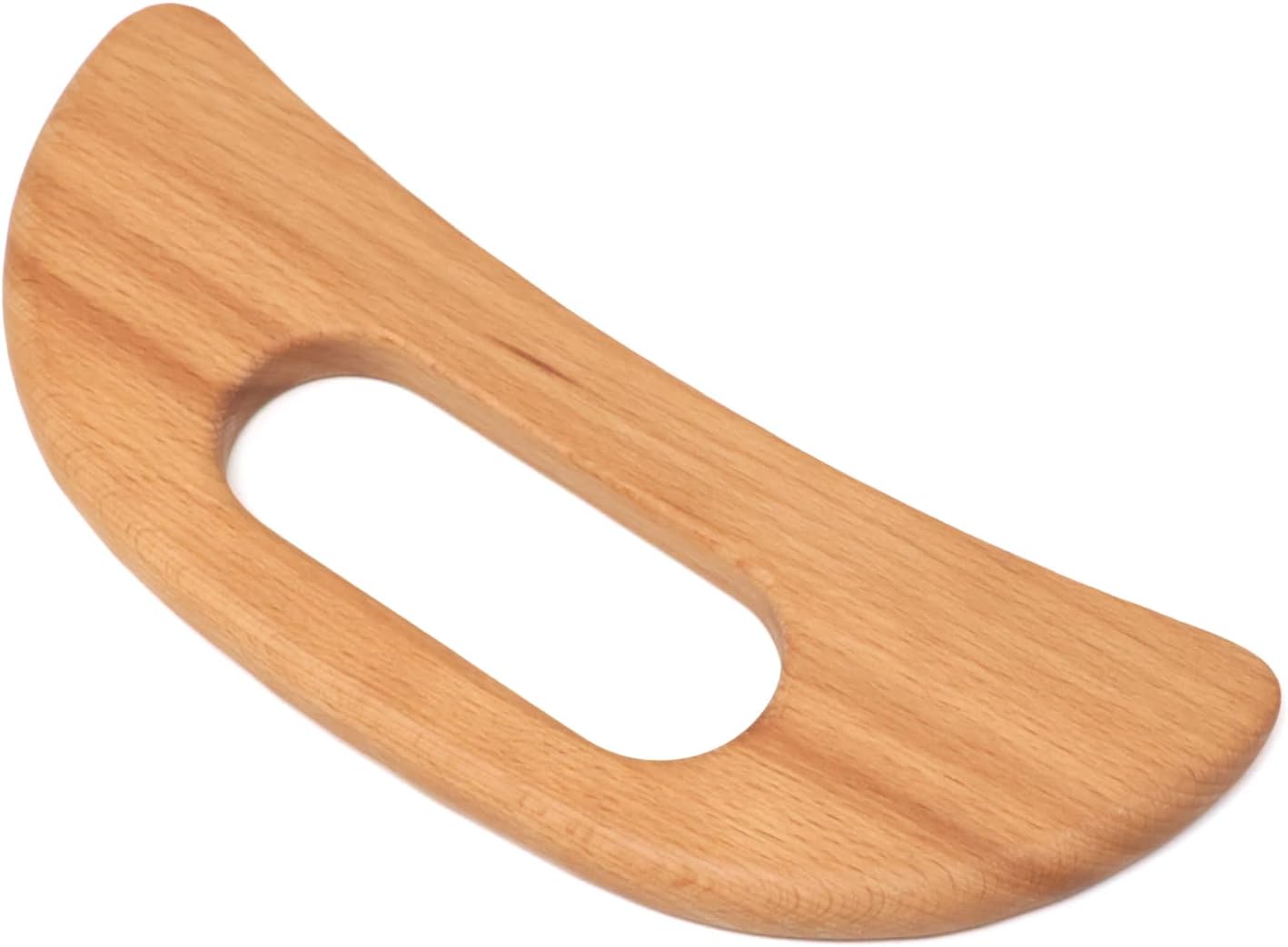 1 Pack Body Gua Sha Tool Moon Shaped Wooden Massager Gua Sha Board for Neck Back Leg Relieve Muscle Fatigue