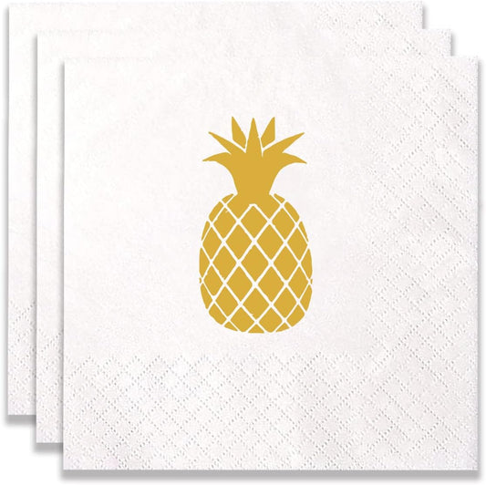 100 Count of Disposable Pineapple Paper Napkins for Birthday Party Baby Shower Wedding Decoration