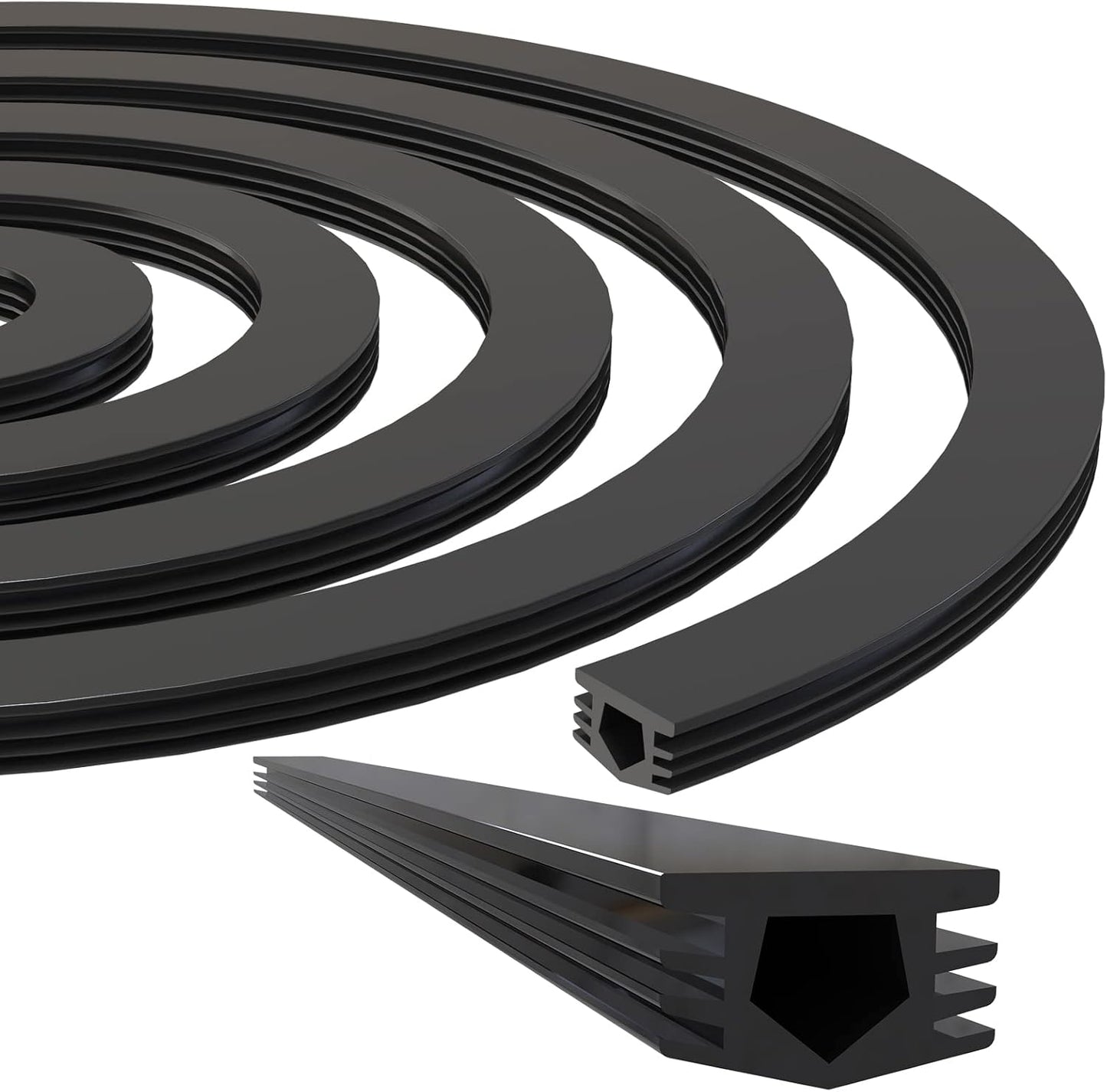 8 Meters Dust Protection Soft Cover Seal Strip,6mm Slot 20 Series Aluminum Extrusion Profile Dustproof Flat Seal Strip,Side Slot Strip (Black)