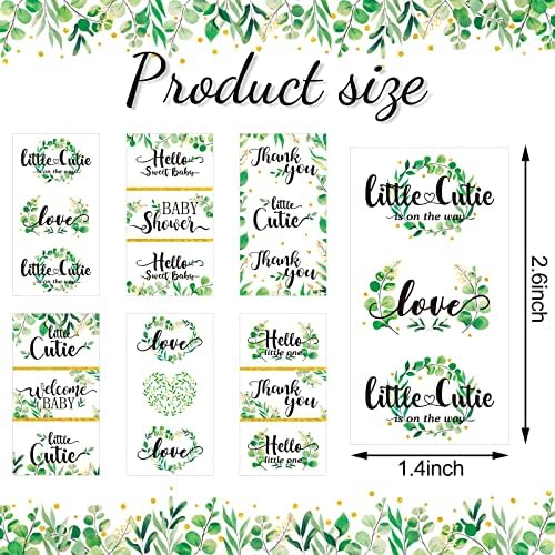 Clabby Baby Shower Candy Wrappers, Mini Candy Bar Miniatures Wrappers Chocolate Bar Label Stickers for Boys Girls Kids Baby Shower Decor (No Candy)