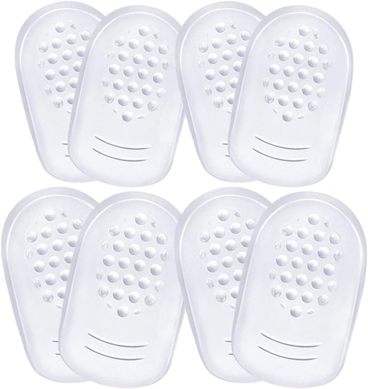 MAGICLULU Invisible Gel Heel Pads 4 Pairs Self-Adhesive Anti-Slip Cushions with Breathable Shock Absorption for Women’s High Heel Shoes