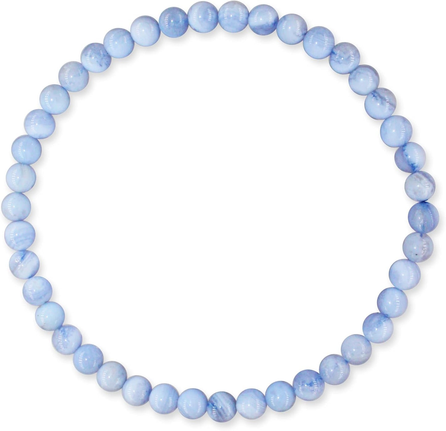 Blue Lace Agate Crystal Bracelet 4mm bead Gemstone bracelet healing Reiki Spiritual Stackable beaded bracelet gift for her