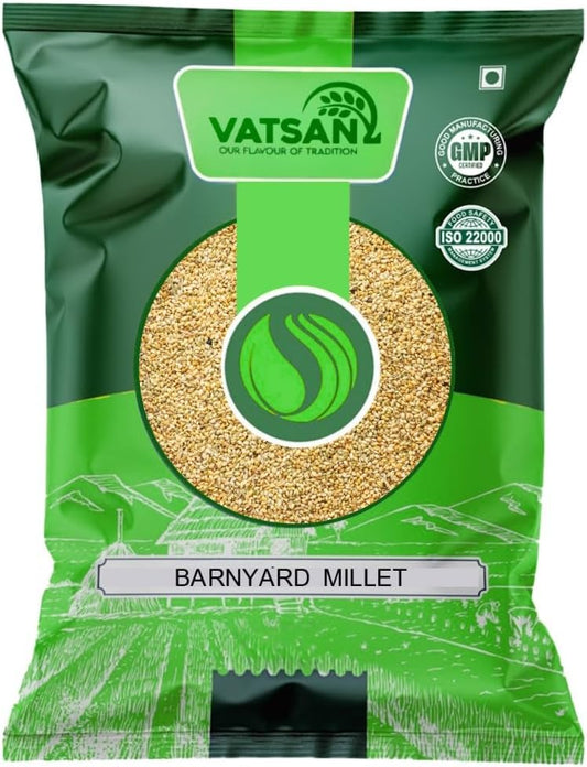 Vatsan Barnyard Millet (1lbs) | 100% Natural & Semipolished Whole Grain | High Fiber, Low GI, Gluten-Free | Healthy Alternative to Rice | Premium Quality