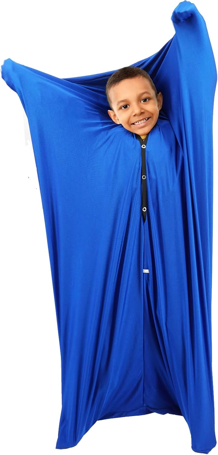 Sensory Body Sock for Kids, 3-5 Years Old, Small Size,40" H x 27", Good for Height 33" - 42", Navy Blue