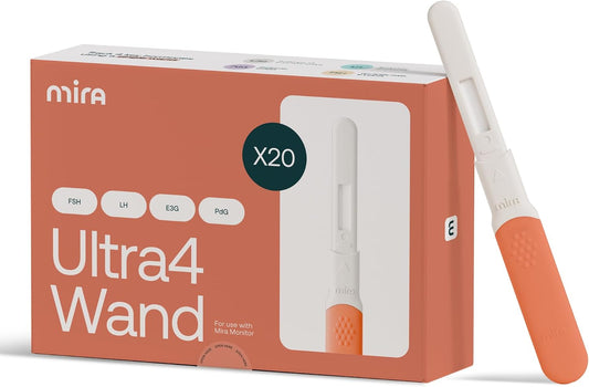Mira Fertility Hormone Test Wands for Women Ovulation Tracker Refills for Mira Monitor, LH FSH E3G PdG, 20 Test Wands, Ultra4