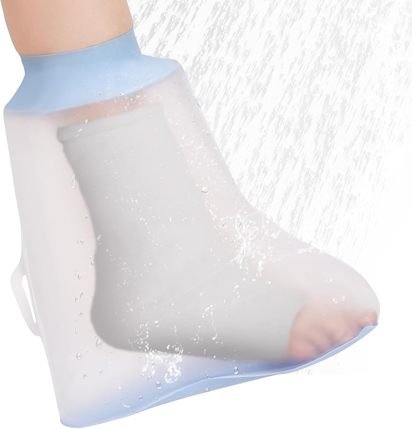 Waterproof Foot Cast Cover for Showering Adult Cast Covers for Shower Leg with Non-Slip Bottom Cast Bag Keep Bandage Dry Cast Protector for Leg, Foot, Ankle Wound