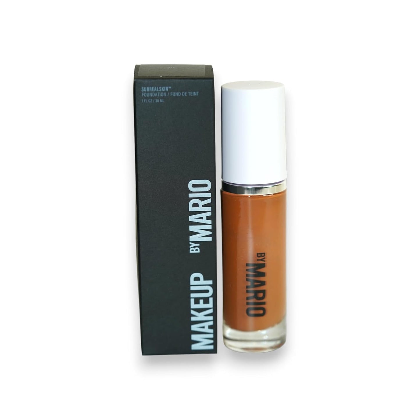 MAKEUP BY MARIO SurrealSkin Liquid Foundation, Liquid Formula, Vegan, Long-wearing coverage, Hydrating, Natural Finish, Size 30 mL (22C - medium dark with cool undertone)