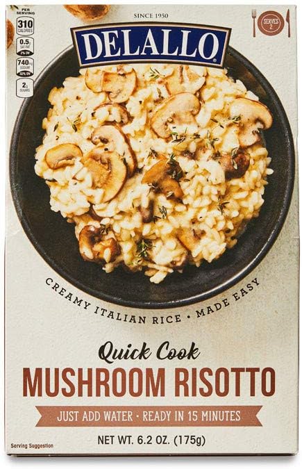 DeLallo Quick-Cook Mushroom Risotto (Pack of 3)