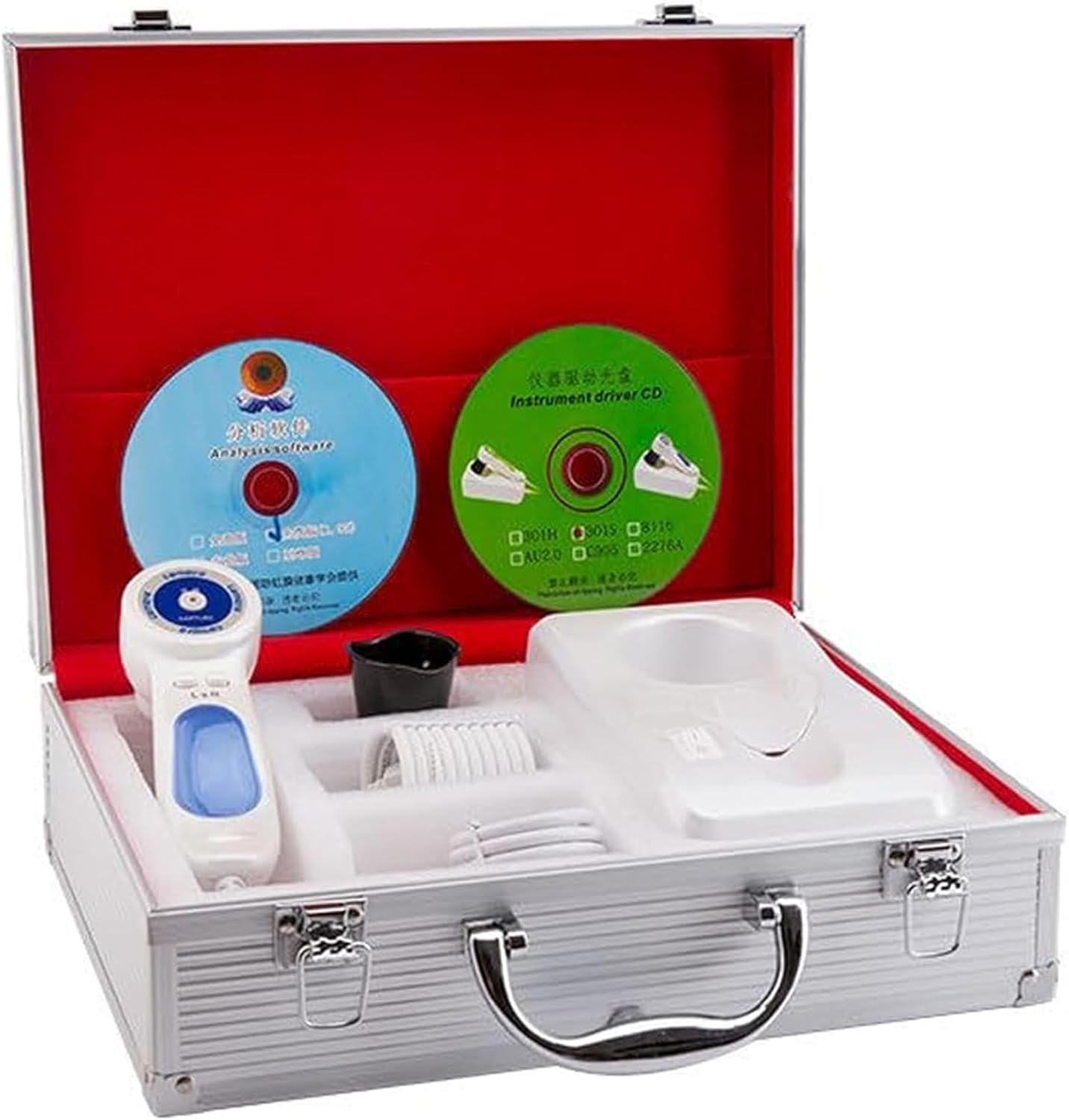 Iridology Camera, Iriscope Iris Analyzer,Iris Eye Detector,Iris Camera,Iris Lens,with Aluminum Box + Hd 13 Million Pixel + Iris Analysis Software, for Beauty Salon, Spa