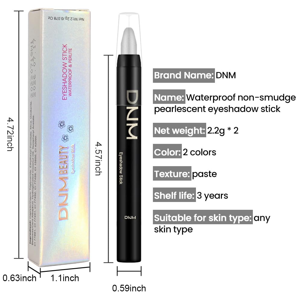 Kaely 2Pcs Cream Eyeshadow Stick Set for Eyes,Light Purple & Vioiet Shimmer Pen,Eye Brightener Halloween Makeup,sombras para ojos,Smooth Eye Shadow Highlighter Crayon Pencil Waterproof,08+09