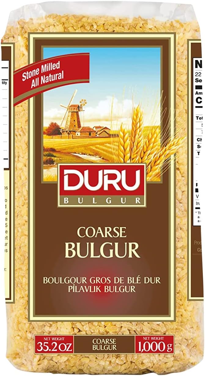 Duru Coarse Bulgur, 1000g, Wheat Berries, 100% Natural and Certificated, High Fiber and Protein, Non-GMO, Great for Vegan Recipes, Better than Rice