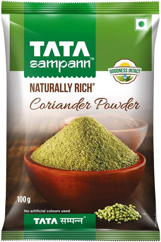 Tata Sampann Coriander Powder Masala, 100g best spice of India - By Ethnic choice