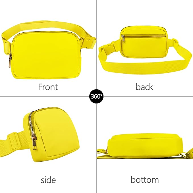 VOROLO Fanny Pack For Women And Men Crossbody Bag Belt Bag with Adjustable Strap Graduation Gifts Yellow