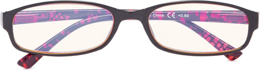 CessBlu UV Protection Computer Reading Glasses with Polka Dots Pattern Blue Light Filter Reader Eyeglasses for Women(Red)+3.0