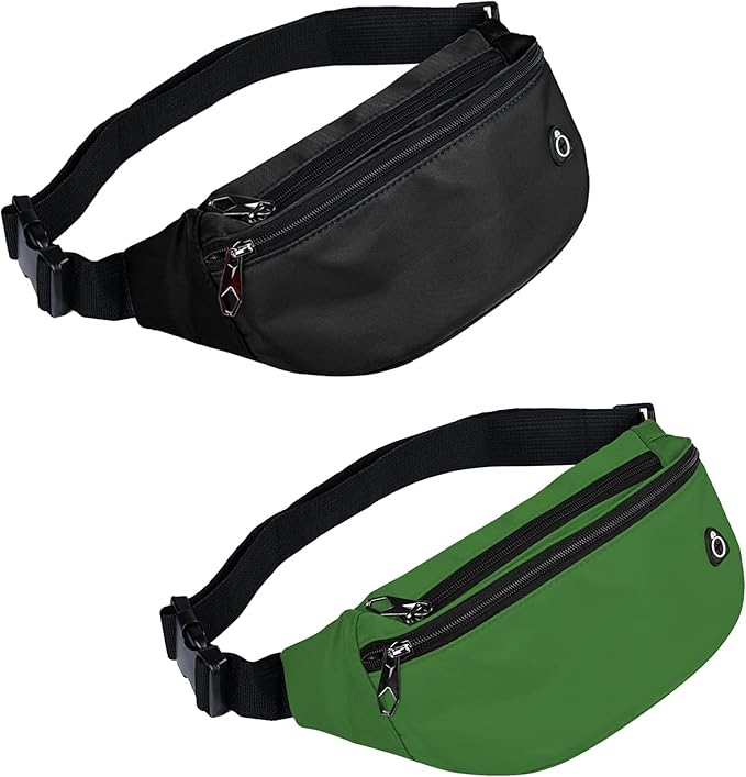 Fanny Packs for Men and Women, Waterproof Sports Waist Pack Bag for Travel Hiking Running Hands-free