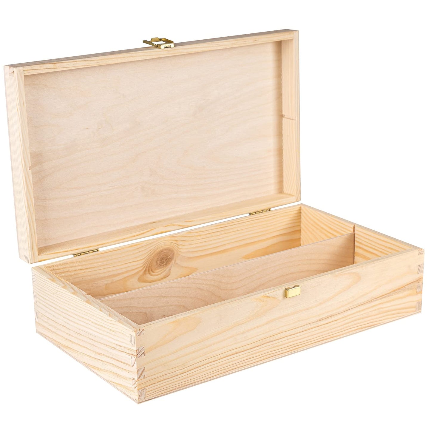 Creative Deco Personalized Wine Wooden Box Gift Storage | 2 Bottles | Text + Photo | 13.77x7.87x3.93in | Natural Wood Holder | Luxury Box Christmas Birthday Wedding Valentine’s Day | UV Print