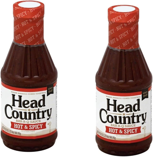 Head Country Bar-B-Q Sauce - 2 pack (Hot & Spicy 20oz)