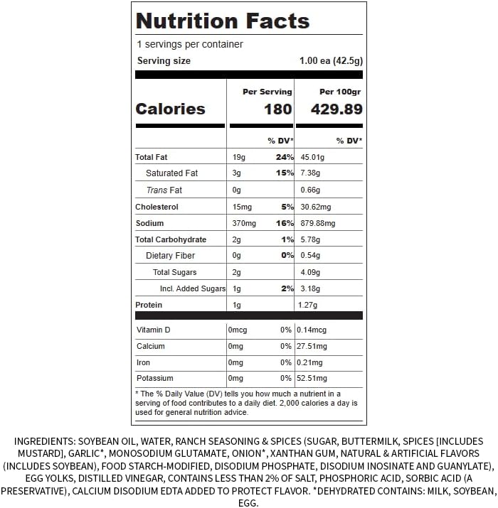 Ventura Foods Hidden Valley Original Ranch Dressing and Dip, 1.5 oz Individual Packets, Creamy Herb and Spice Blend, 84 Count