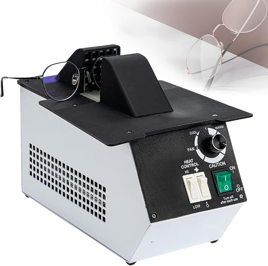 1500W Optical Eyeglasses Frame Warmer, Eyeglasses Frame Heater, Hot and Cold Air Switching, 80℃-130℃ Temperature Adjustable, for Eyeglasses Frame Processing Industries and Shop
