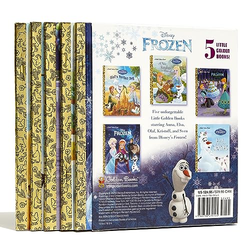 Frozen Little Golden Book Library (Disney Frozen): Frozen; A New Reindeer Friend; Olaf's Perfect Day; The Best Birthday Ever; Olaf Waits for Spring