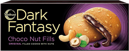 BBRATS Sunfeast Dark Fantasy Choco Nut Fills, 75g | Original Filled Cookies with Nuts